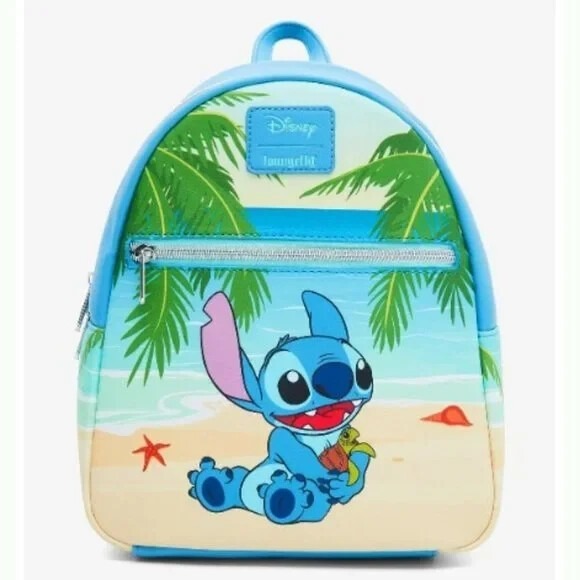 Loungefly‎ Disney Lilo & Stitch Turtle Beach Mini Backpack - Picture 1 of 4